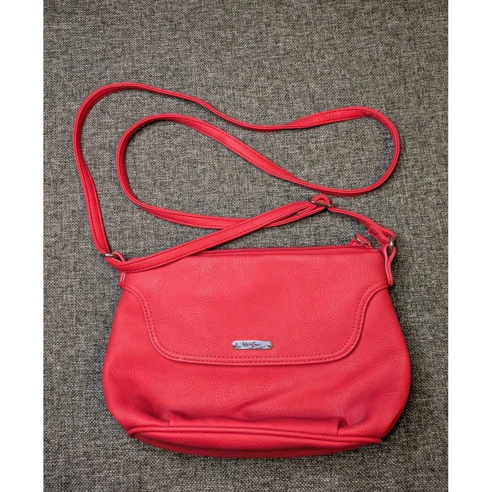 Multi Sac Red Faux Pebbled Leather Crossbody Bag Burgundy Boho Cute Purse